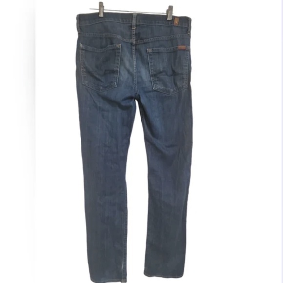 7 For All Mankind Slimmy Straight Leg Jeans 32 - Picture 2 of 2